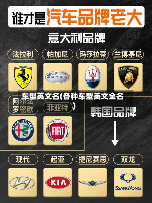车型英文名(各种车型英文全名)-第2张图片