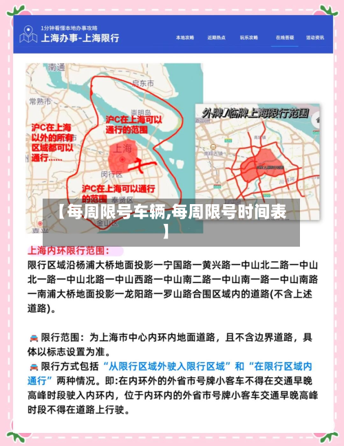 【每周限号车辆,每周限号时间表】-第2张图片