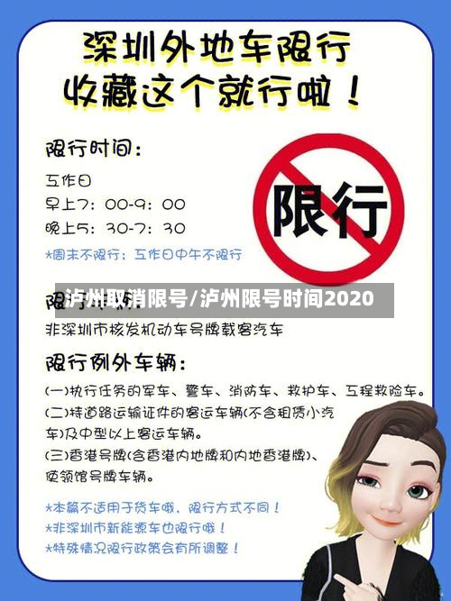 泸州取消限号/泸州限号时间2020-第3张图片