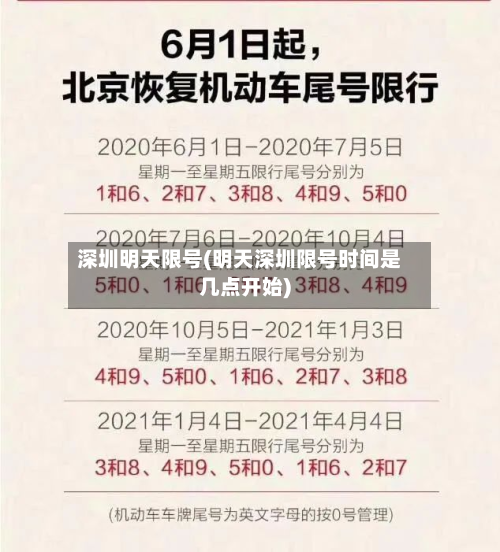 深圳明天限号(明天深圳限号时间是几点开始)