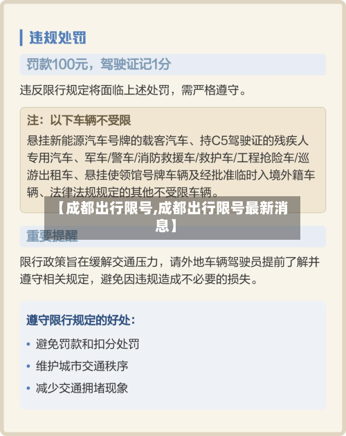 【成都出行限号,成都出行限号最新消息】