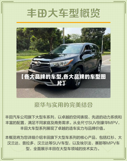 【各大品牌的车型,各大品牌的车型图片】