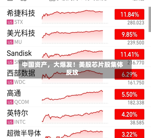 中国资产，大爆发！美股芯片股集体反攻