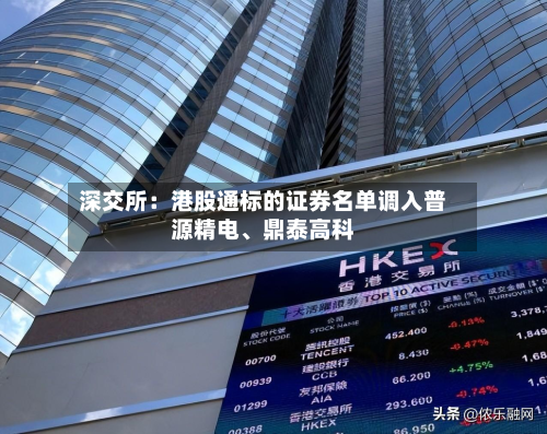 深交所：港股通标的证券名单调入普源精电、鼎泰高科-第2张图片