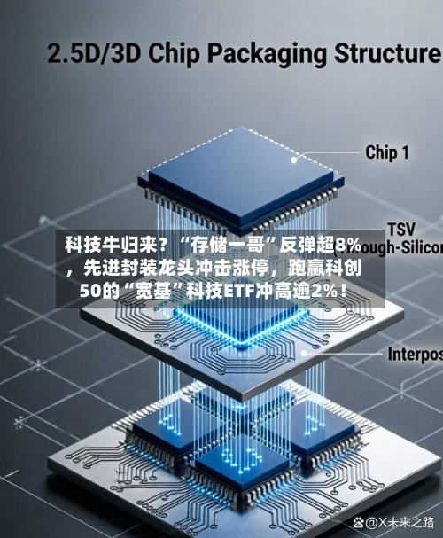 科技牛归来？“存储一哥	”反弹超8%，先进封装龙头冲击涨停，跑赢科创50的“宽基”科技ETF冲高逾2%！-第2张图片