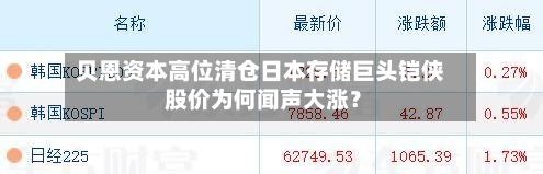 贝恩资本高位清仓日本存储巨头铠侠 股价为何闻声大涨？-第2张图片