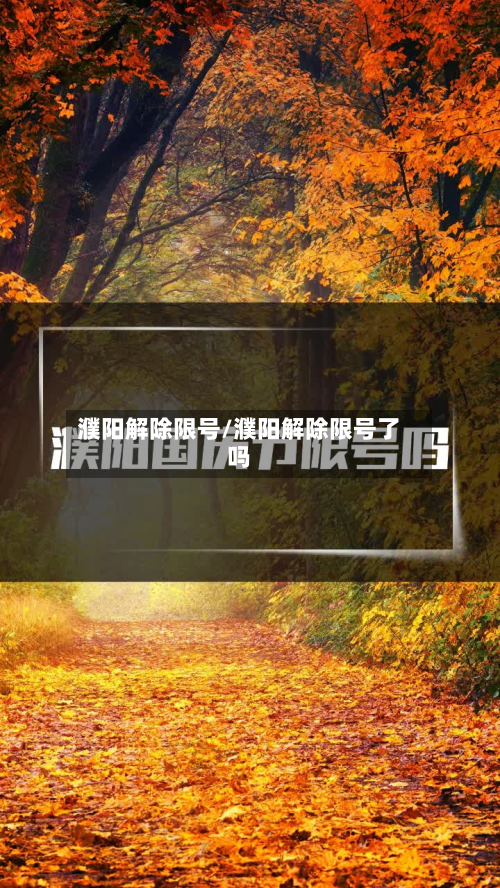 濮阳解除限号/濮阳解除限号了吗-第3张图片