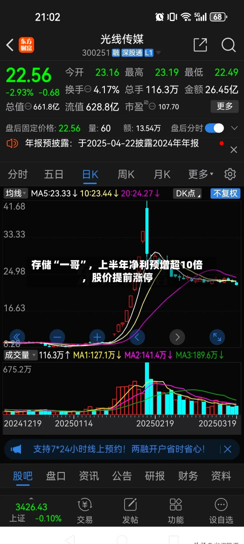 存储“一哥”	，上半年净利预增超10倍，股价提前涨停-第3张图片