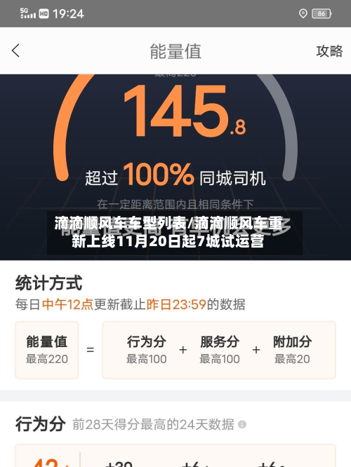 滴滴顺风车车型列表/滴滴顺风车重新上线11月20日起7城试运营-第2张图片