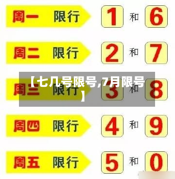 【七几号限号,7月限号】-第2张图片