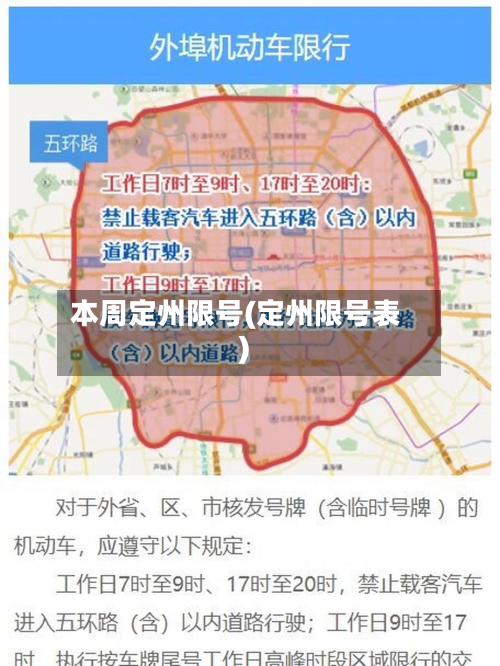 本周定州限号(定州限号表)-第2张图片