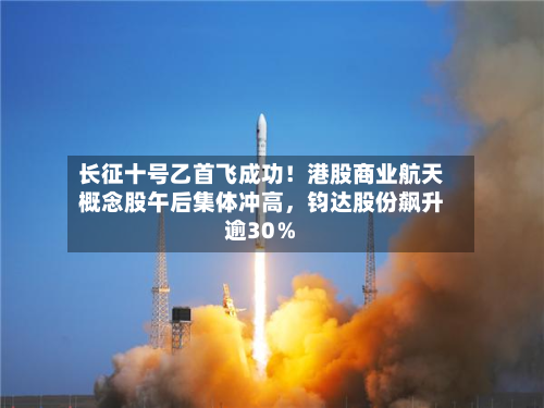 长征十号乙首飞成功！港股商业航天概念股午后集体冲高	，钧达股份飙升逾30％-第1张图片