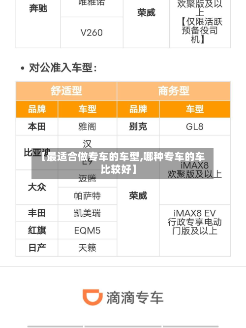 【最适合做专车的车型,哪种专车的车比较好】
