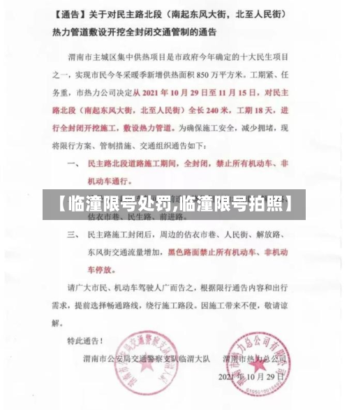 【临潼限号处罚,临潼限号拍照】