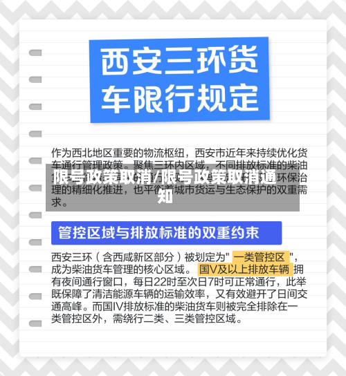 限号政策取消/限号政策取消通知