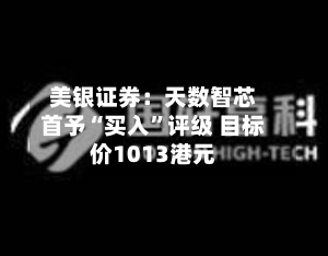美银证券：天数智芯首予“买入	”评级 目标价1013港元-第2张图片