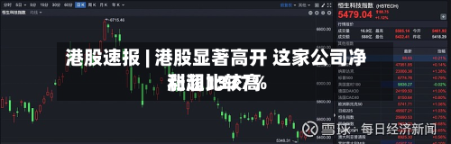 港股速报 | 港股显著高开 这家公司净利润比较高涨超1377%-第3张图片