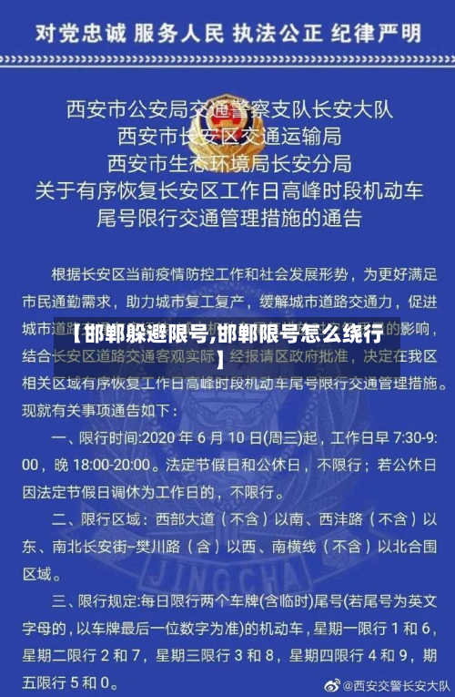 【邯郸躲避限号,邯郸限号怎么绕行】