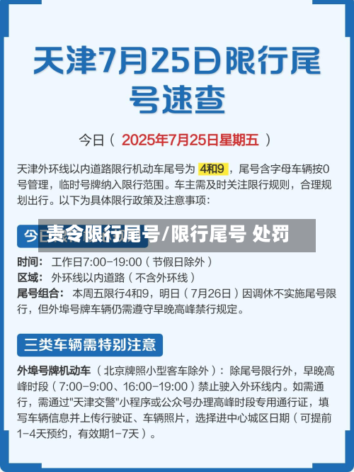 责令限行尾号/限行尾号 处罚-第3张图片
