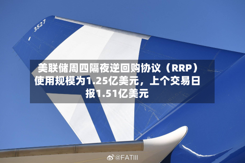 美联储周四隔夜逆回购协议（RRP）使用规模为1.25亿美元，上个交易日报1.51亿美元