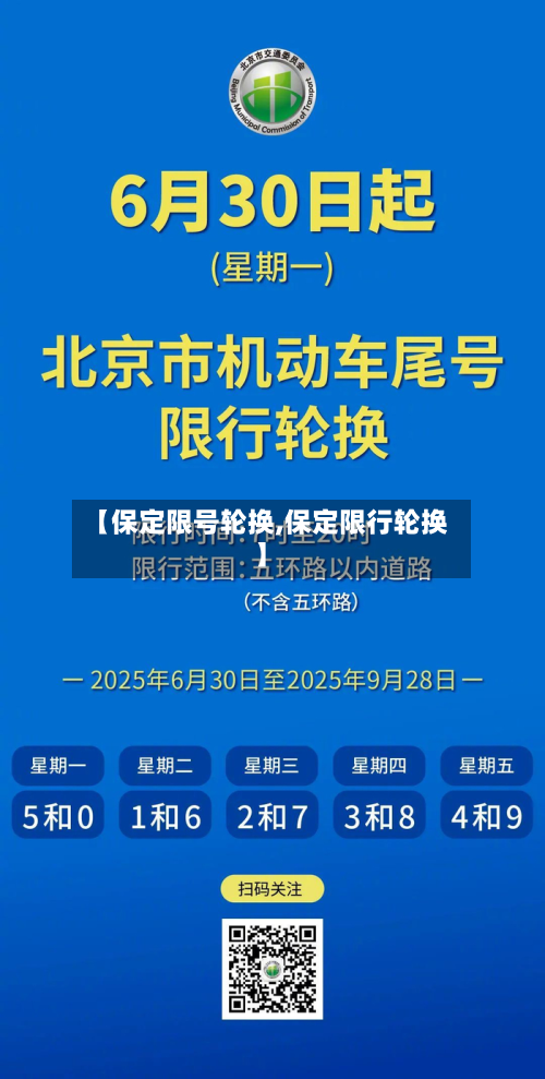 【保定限号轮换,保定限行轮换】