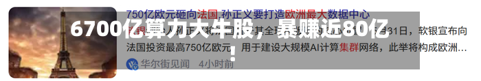 6700亿算力大牛股，暴赚近80亿！-第3张图片