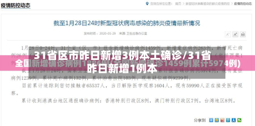31省区市昨日新增3例本土确诊/31省昨日新增1例本