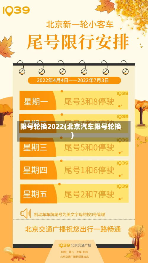 限号轮换2022(北京汽车限号轮换)-第3张图片