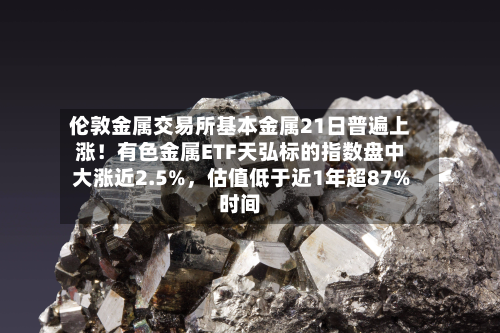 伦敦金属交易所基本金属21日普遍上涨！有色金属ETF天弘标的指数盘中大涨近2.5%	，估值低于近1年超87%时间-第3张图片