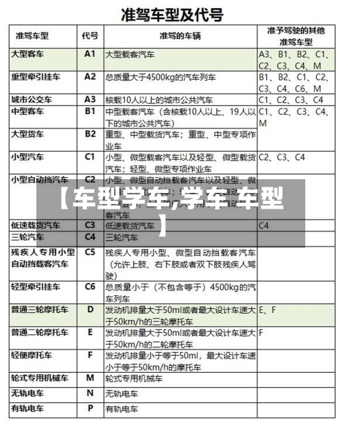 【车型学车,学车 车型】-第2张图片
