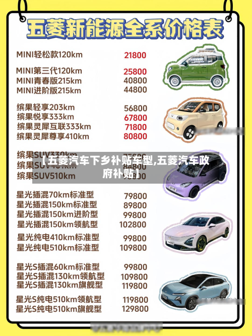 【五菱汽车下乡补贴车型,五菱汽车政府补贴】