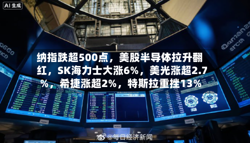 纳指跌超500点，美股半导体拉升翻红，SK海力士大涨6%	，美光涨超2.7%，希捷涨超2%，特斯拉重挫13%-第3张图片