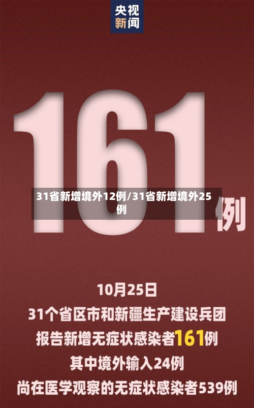 31省新增境外12例/31省新增境外25例