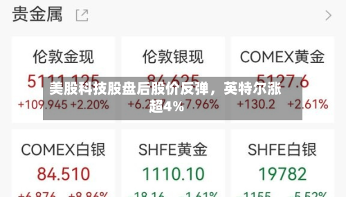 美股科技股盘后股价反弹，英特尔涨超4%