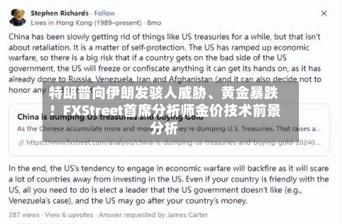 特朗普向伊朗发骇人威胁、黄金暴跌！FXStreet首席分析师金价技术前景分析-第1张图片