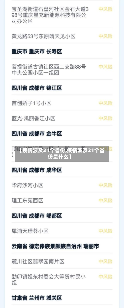 【疫情波及21个省份,疫情波及21个省份是什么】-第2张图片