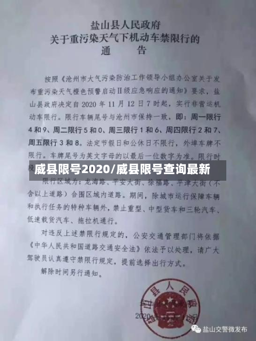 威县限号2020/威县限号查询最新-第2张图片