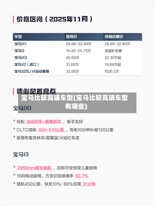 宝马比较高端车型(宝马比较高端车型有哪些)-第2张图片