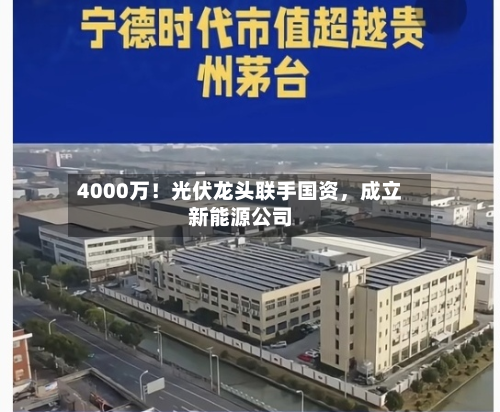 4000万！光伏龙头联手国资，成立新能源公司-第2张图片