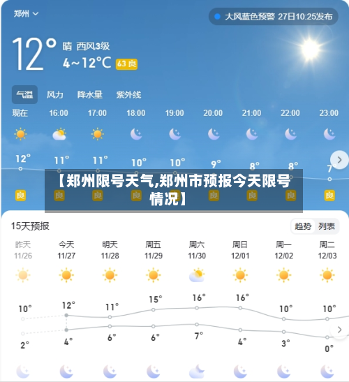 【郑州限号天气,郑州市预报今天限号情况】-第2张图片